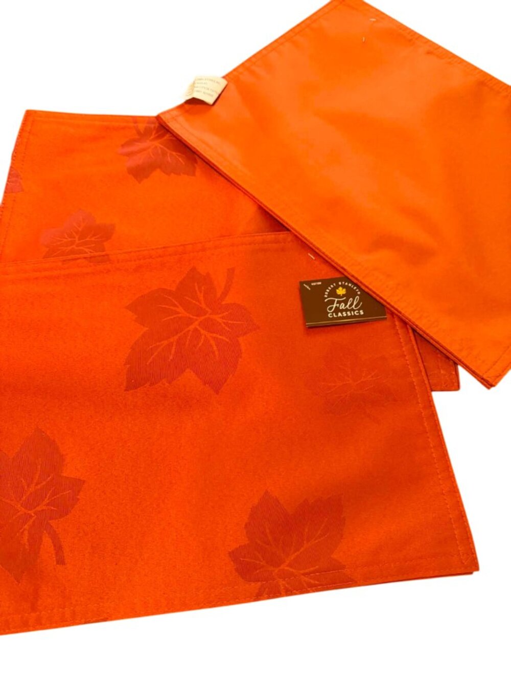 Robert Stanley 6 Fall Classics Rust Maple Leaf Placemats - NWT